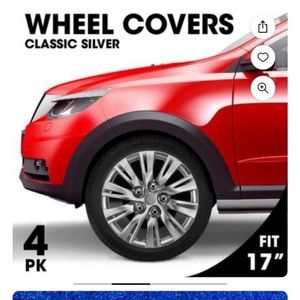 Autocraft Car & SUV Wheel Cover - Hubcaps - Classic Silver High-impact ABS - 17’